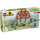 Spielset mit Bahnstrecke: Eisenbahnbrücke und Schienen